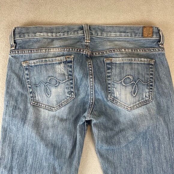 Guess Jeans - Women's Foxy Flare Vintage low rise Stretch Jean's Sz 28 X 34 - Picture 5 of 9